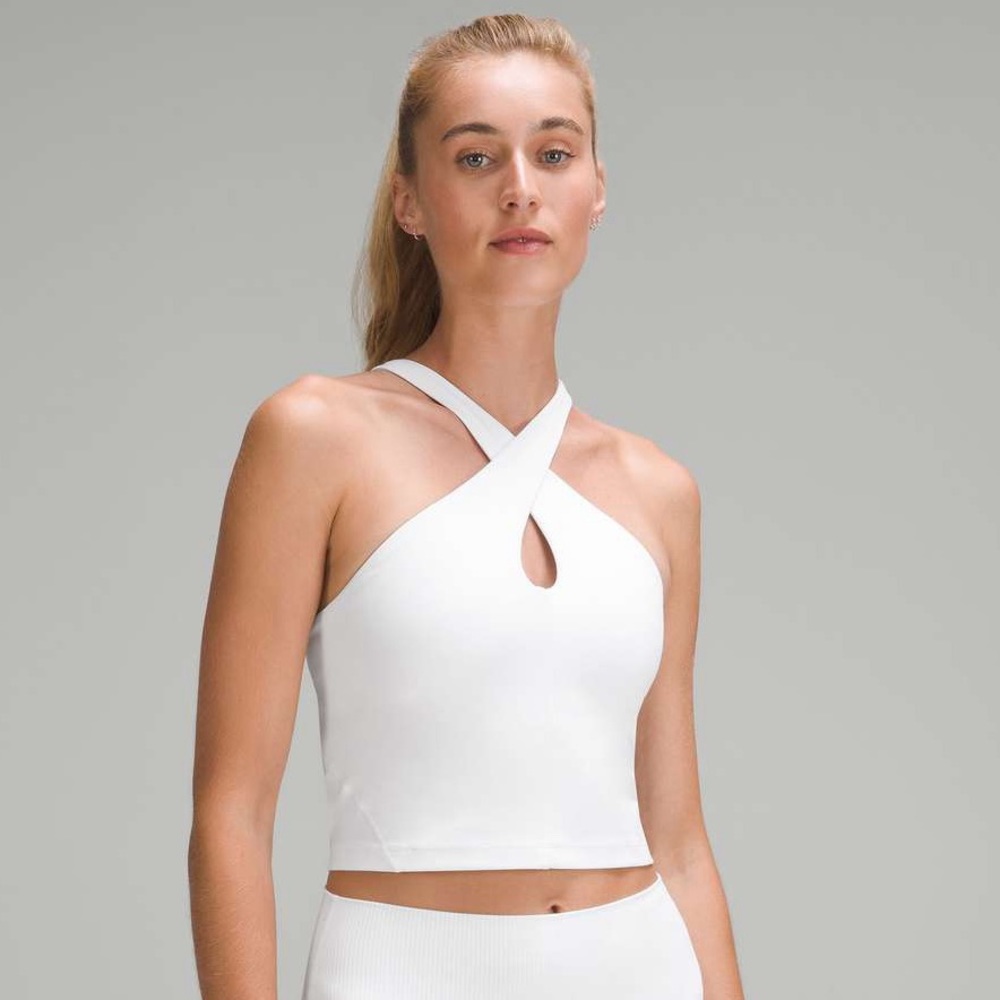 lululemon Align Keyhole Halter Tank Top, White Size 2 - NWOT